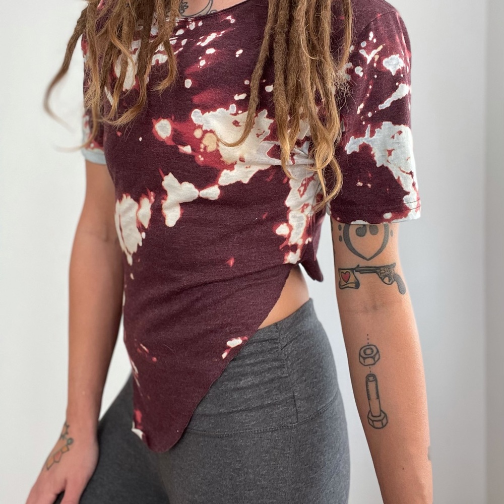 PIXIE TEE Upcycled Acid Wash SOFT OOAK fairy